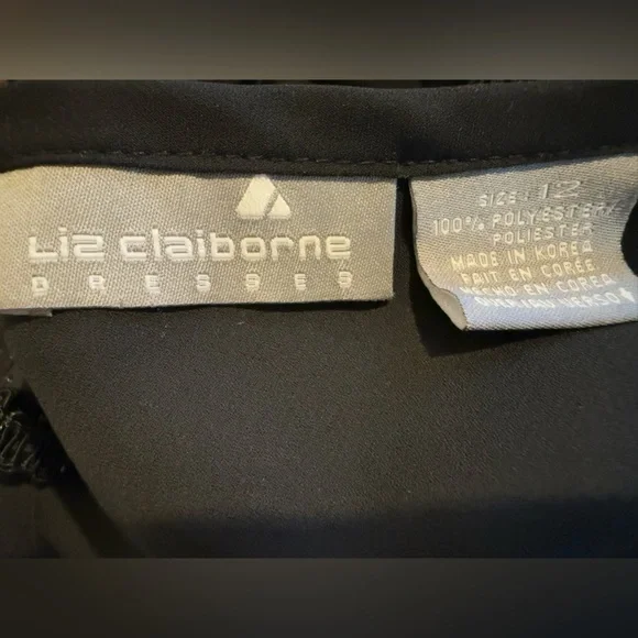 Liz Claiborne sequined little black dress size 12 cocktail dress prom - Picture 9 of 10